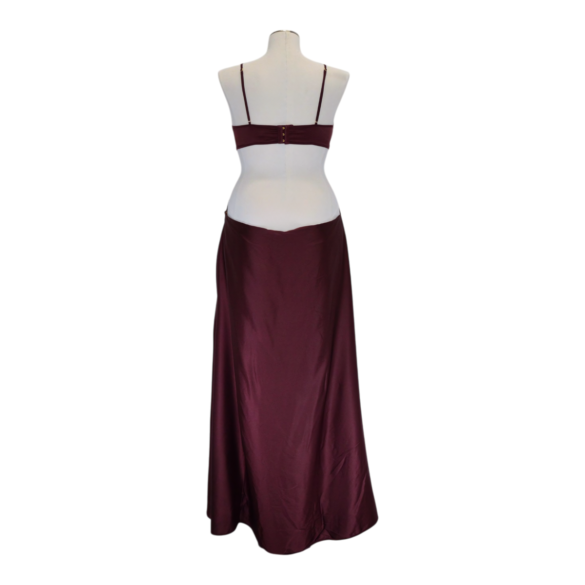 5612 Satin Cut Out Long Dress