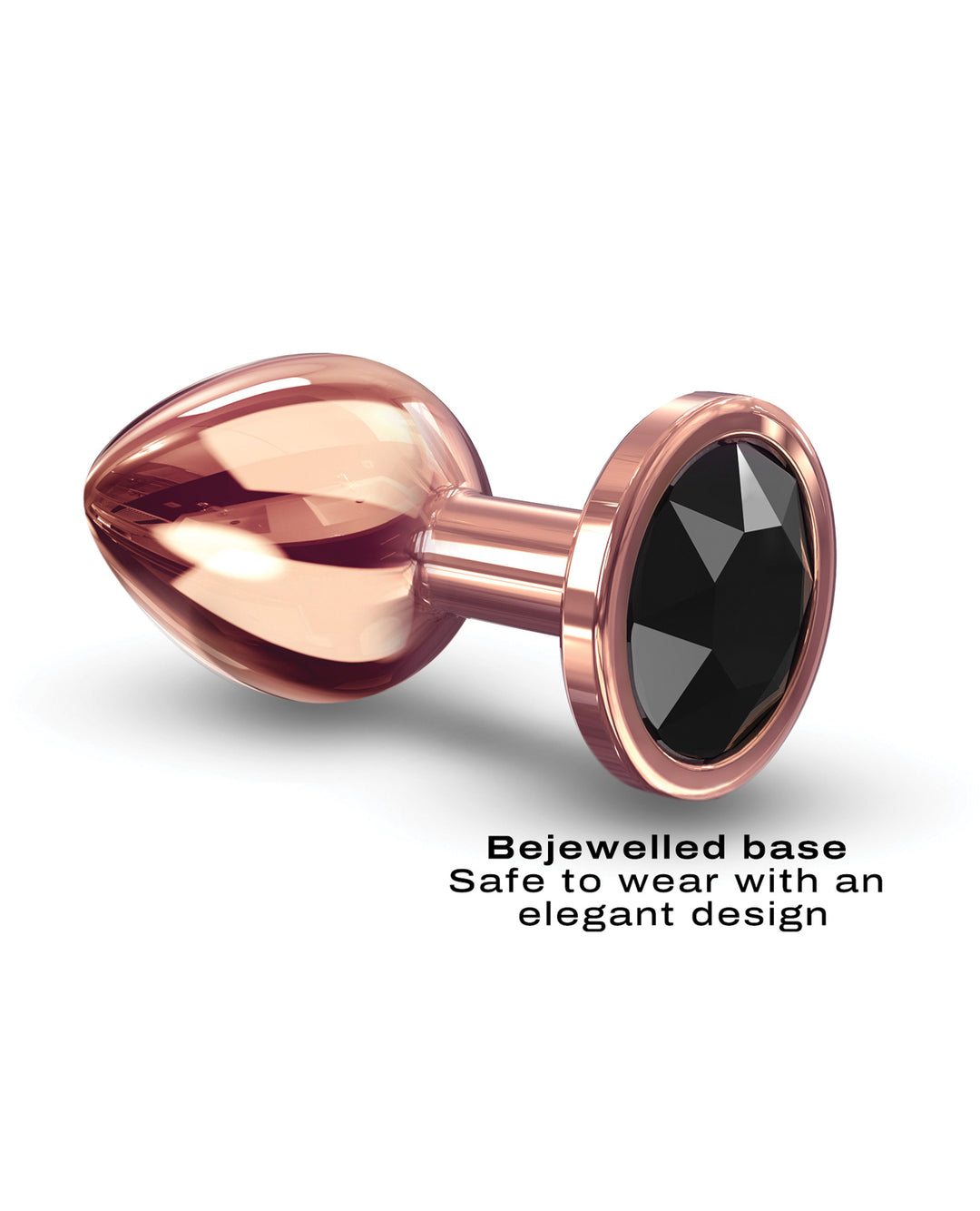 Dorcel Aluminum Bejeweled Diamond Plug -Rose Gold Medium