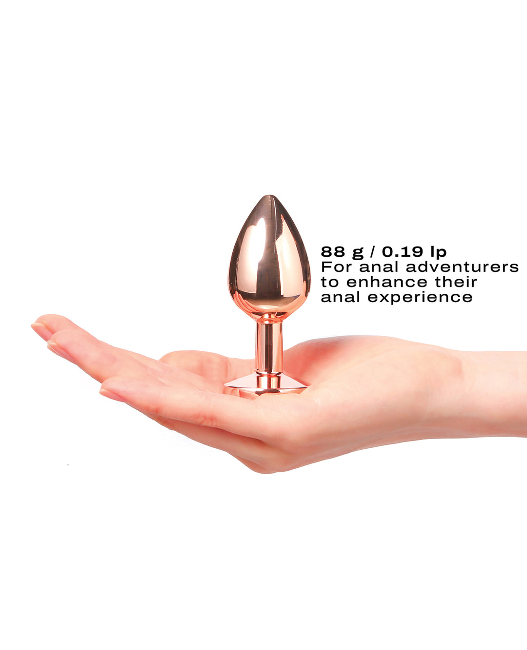 Dorcel Aluminum Bejeweled Diamond Plug -Rose Gold Medium