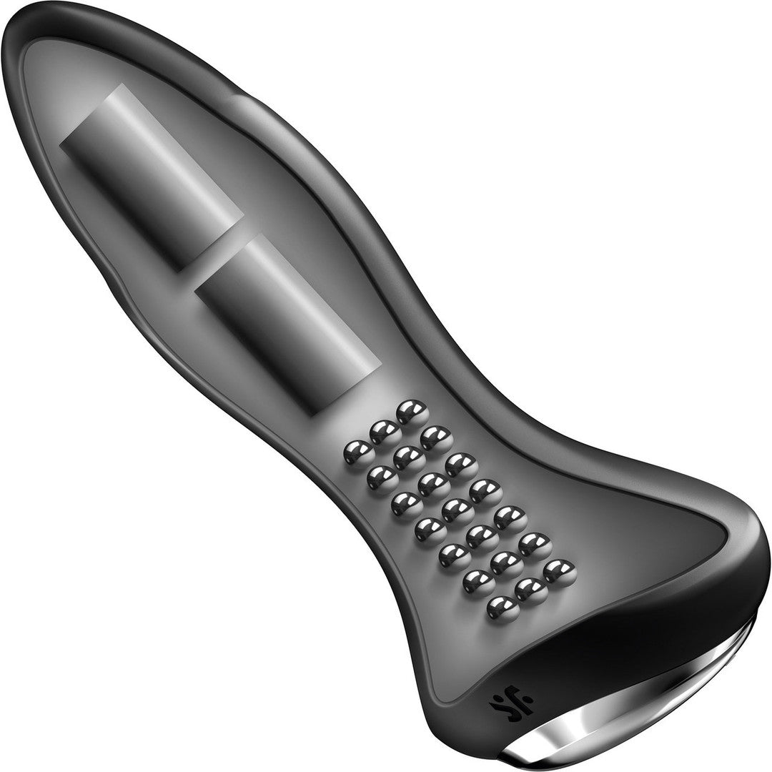 Satisfyer Rotator Plug 1+ Silicone Vibrating Anal Stimulator -Black