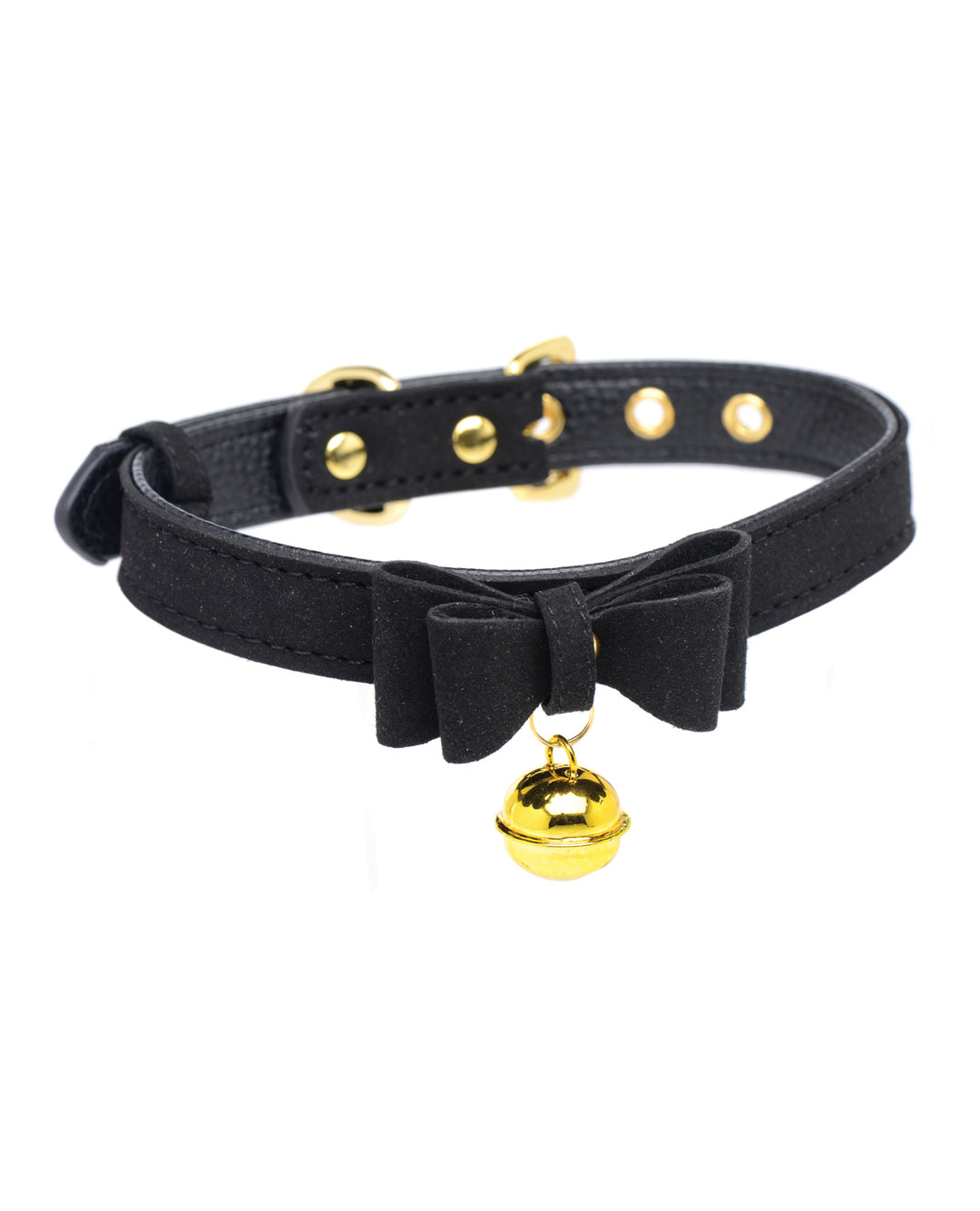 Master Series Golden Kitty Cat Bell Collar -Black/Gold