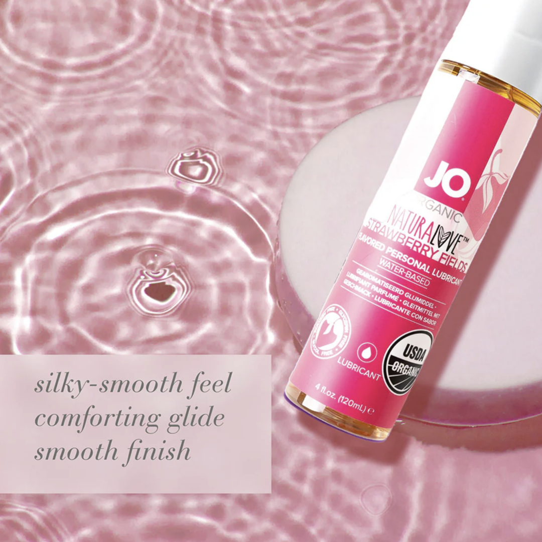 Jo NaturaLove Organic Strawberry Fields Flavored Lubricant 4oz