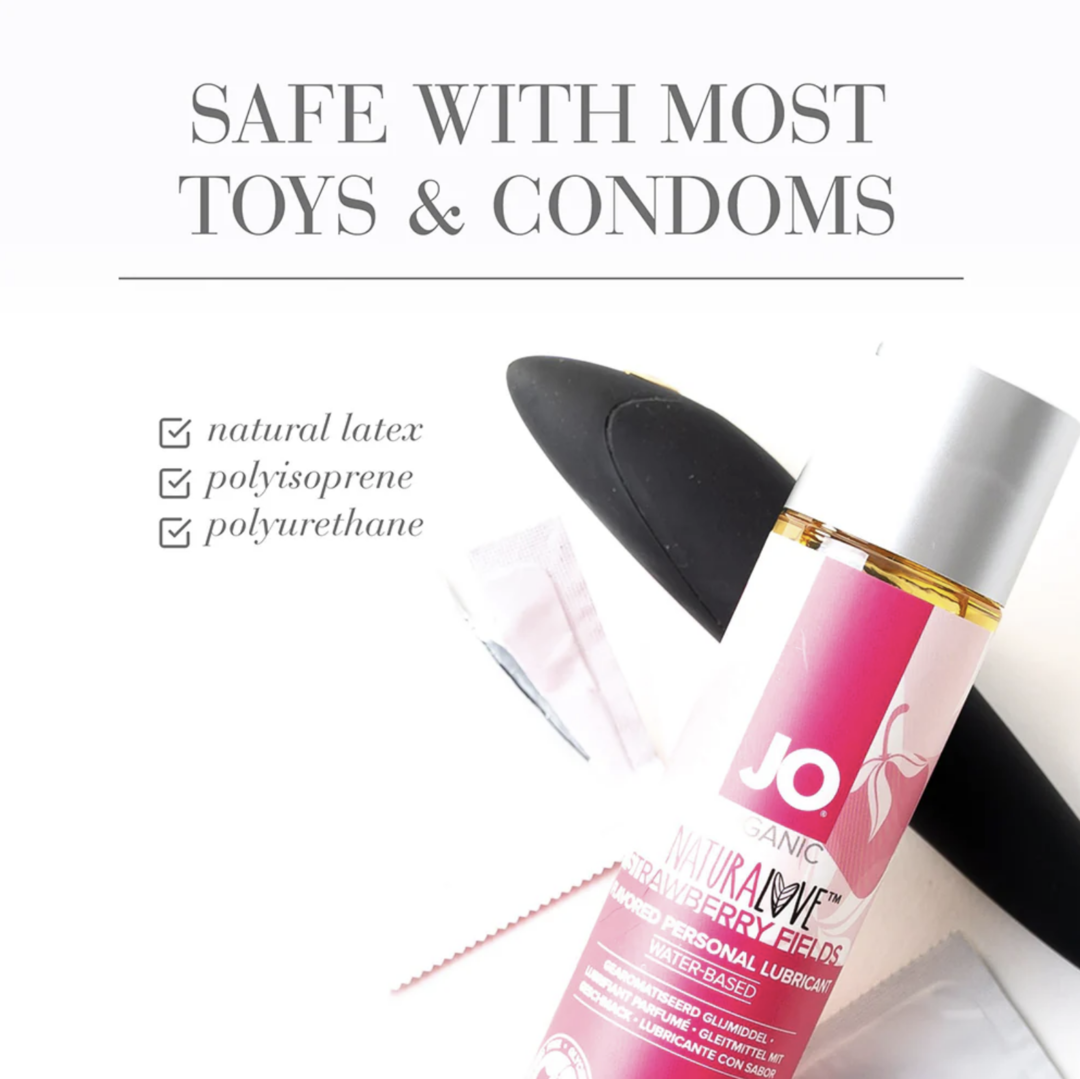 Jo NaturaLove Organic Strawberry Fields Flavored Lubricant 4oz
