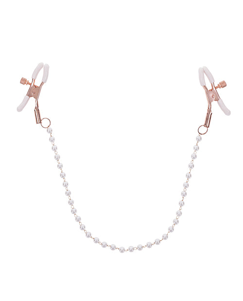 Sex & Mischief Peaches 'N Cream Pearl Nipple Clamps