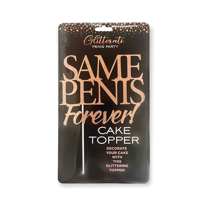 Glitterati Same Penis Forever Cake Topper