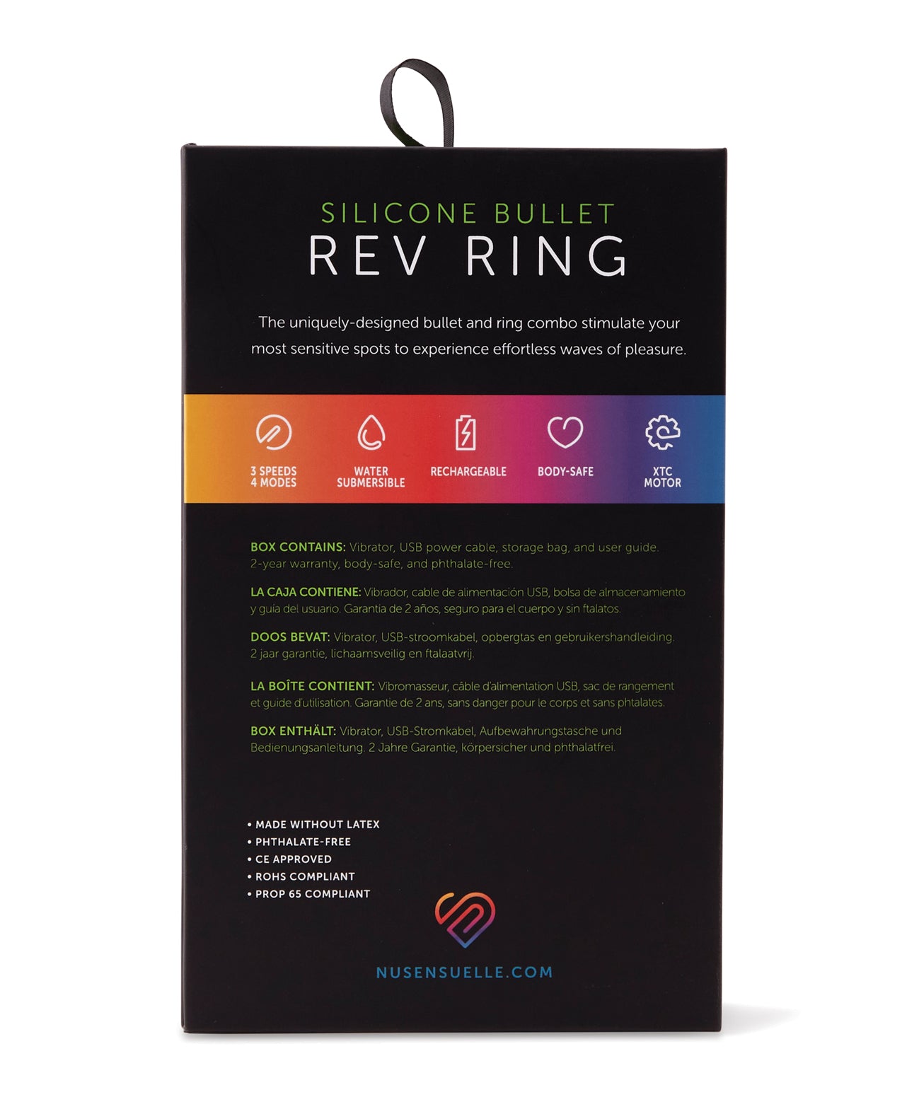 Nu Sensuelle Silicone Bullet Rev Ring