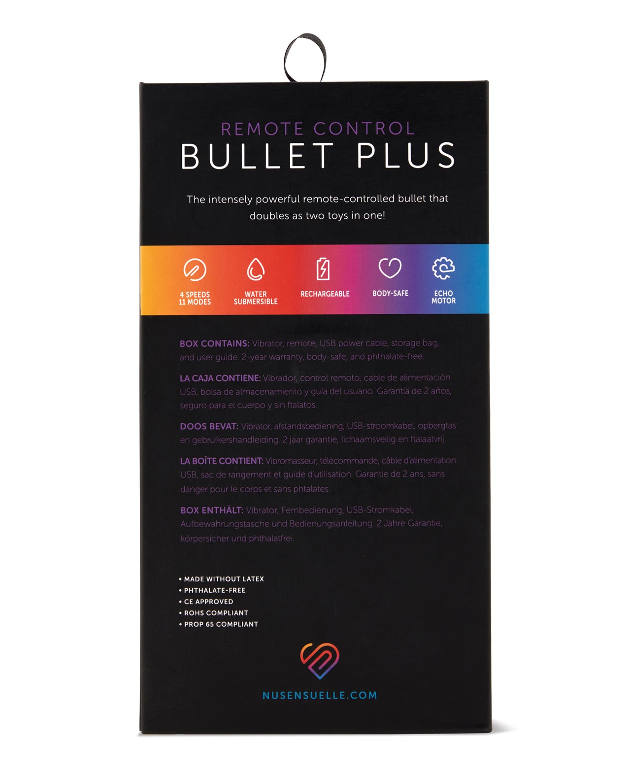 Nu Sensuelle Remote Control Wireless Bullet Plus