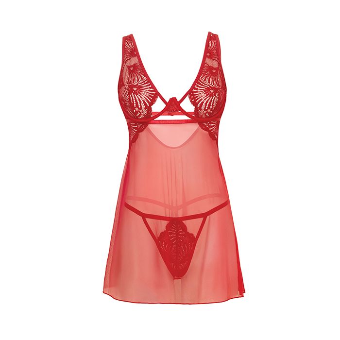 11986 Sheer Underwire Babydoll