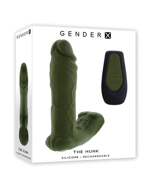 Gender X The Hunk Dual Vibrator w/Remote Control Green