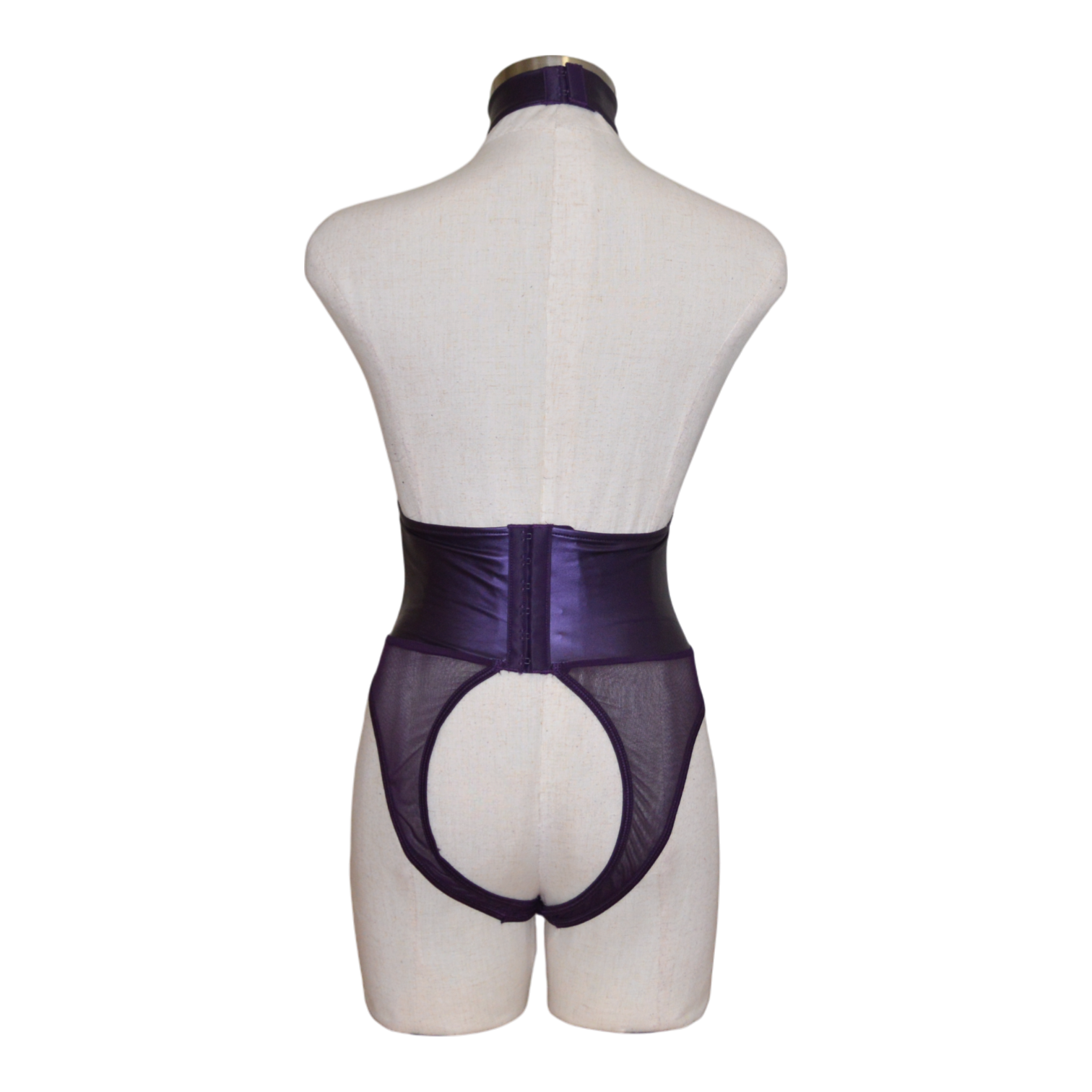 2525 Open Halter Teddy Mesh Wetlook