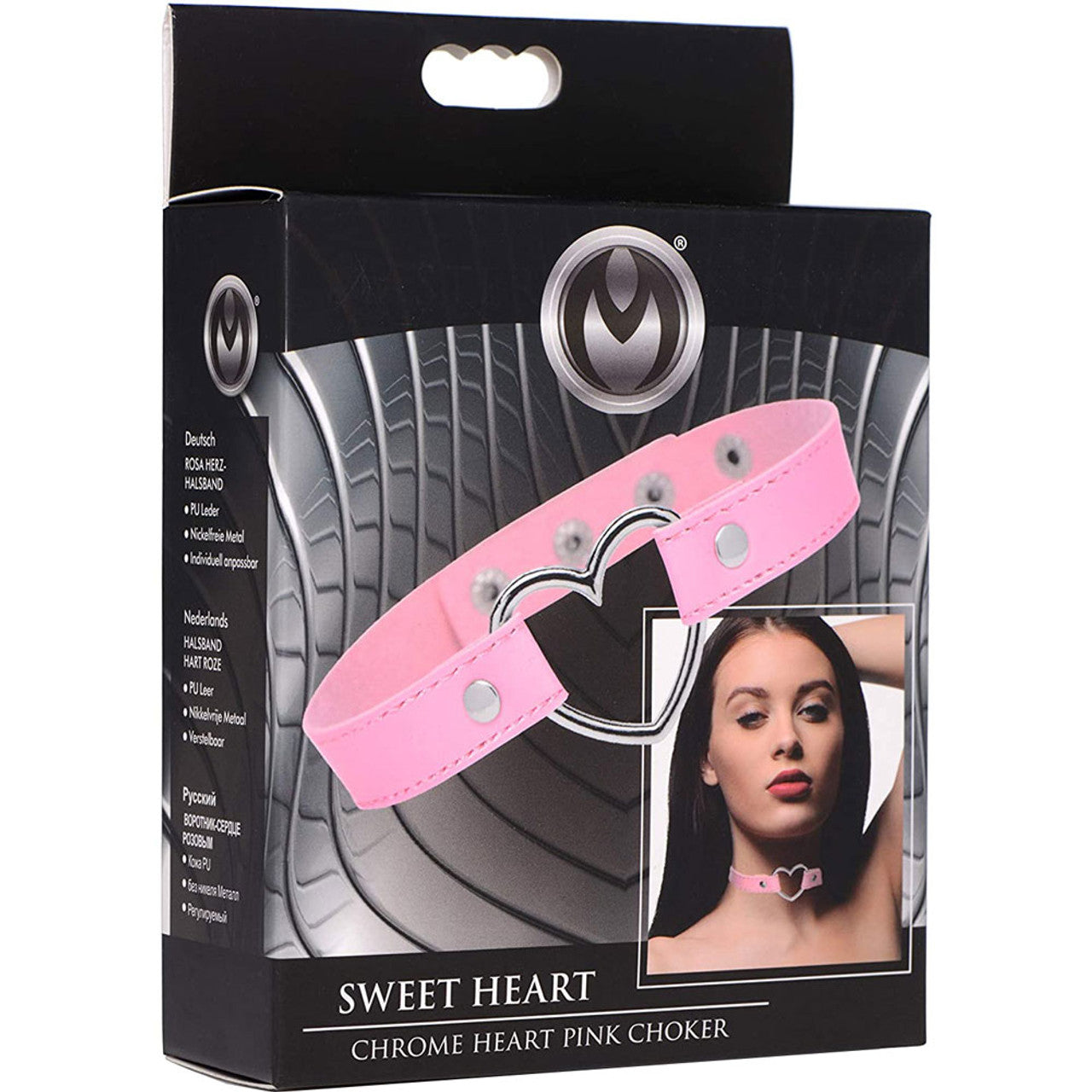 Master Series Heart Choker Necklace -Pink
