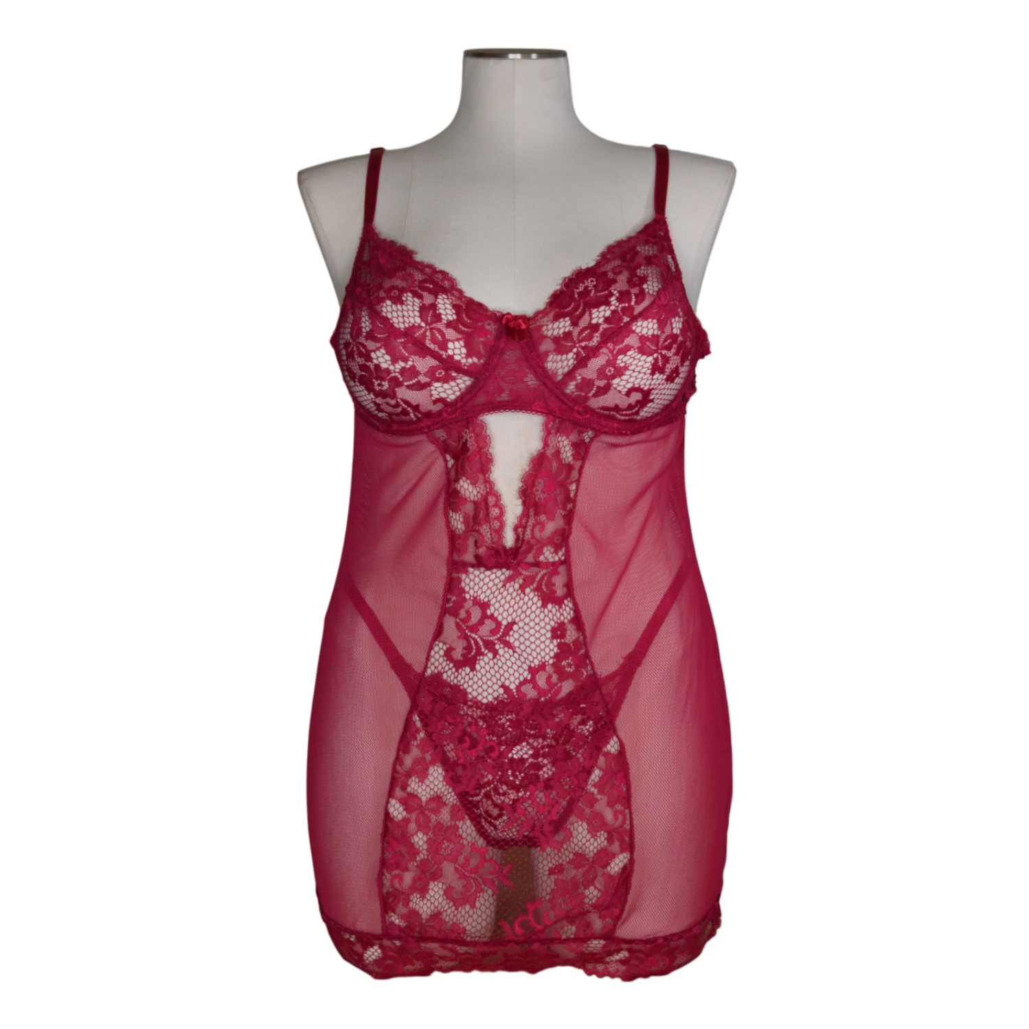 417 Black Cherry Demi Cup Chemise