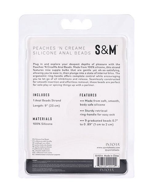 Sex & Mischief Peaches 'N Cream Silicone Anal Beads