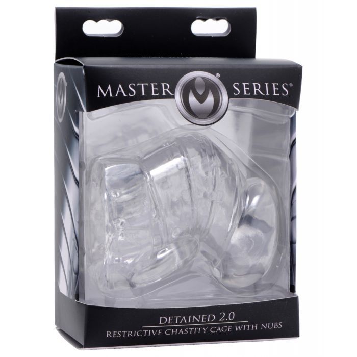 Master Series Detained 2.0 Restrictive Chastity Cage w/Nubs