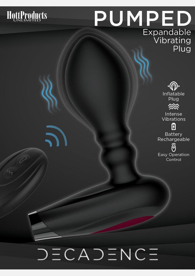 Decadence Pumped Silicone Expandable Anal Plug With Remote Decadence Pumped Silicone Expandable Anal Plug With Remote