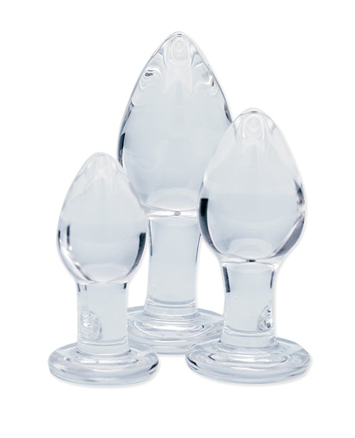 Clarity Glass Dildo 3 Piece Kit Utopian Trinity