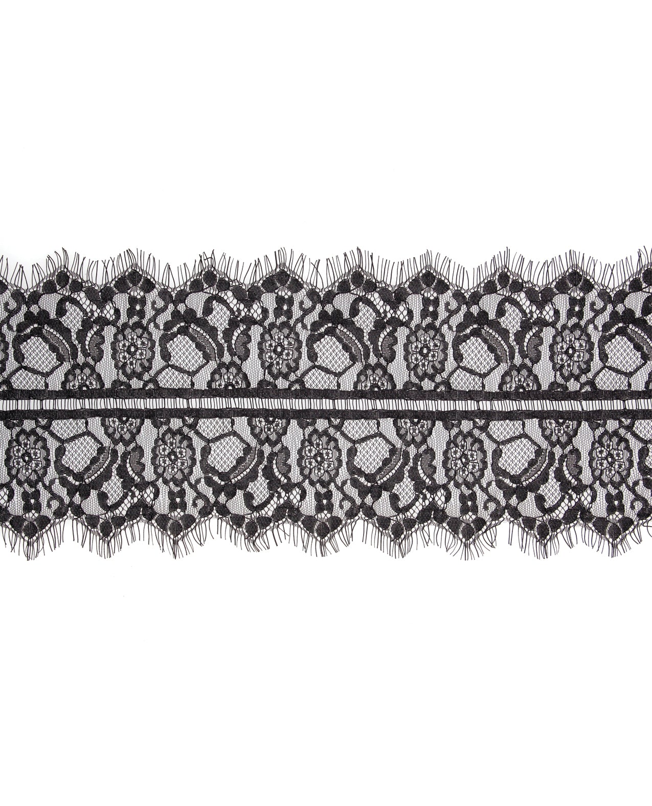 Ouch! Lace Mask with Elastic Straps -Black