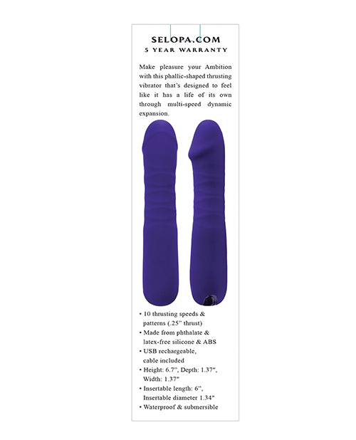 Selopa Ambition Thrusting Vibrator Purple