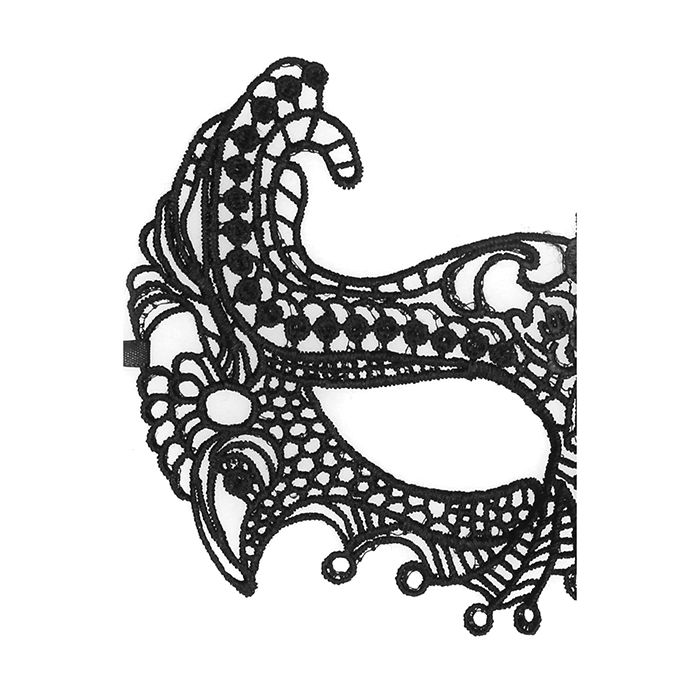 Shots Ouch Black & White Lace Eye Mask