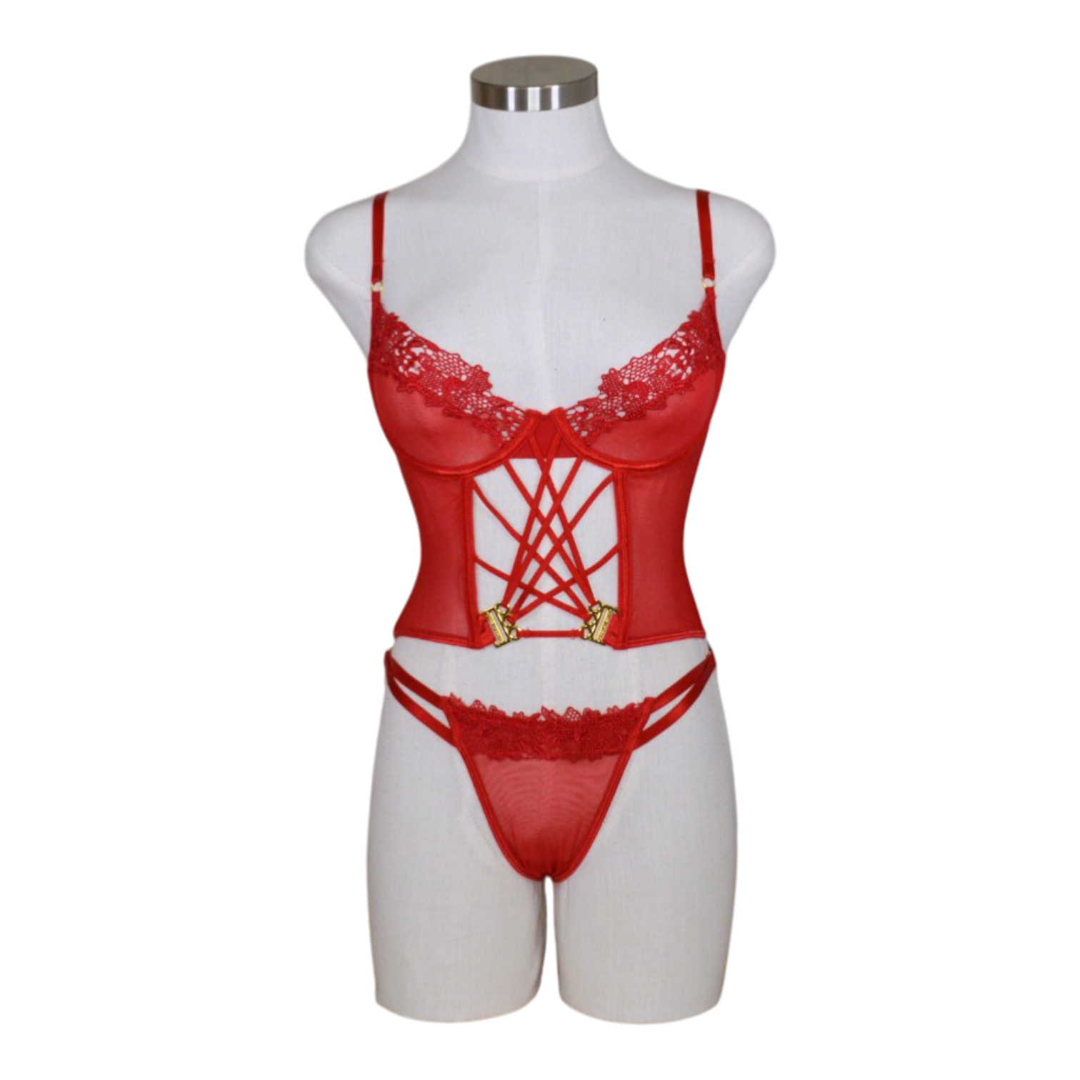 4503 Front Lace Bustier Set
