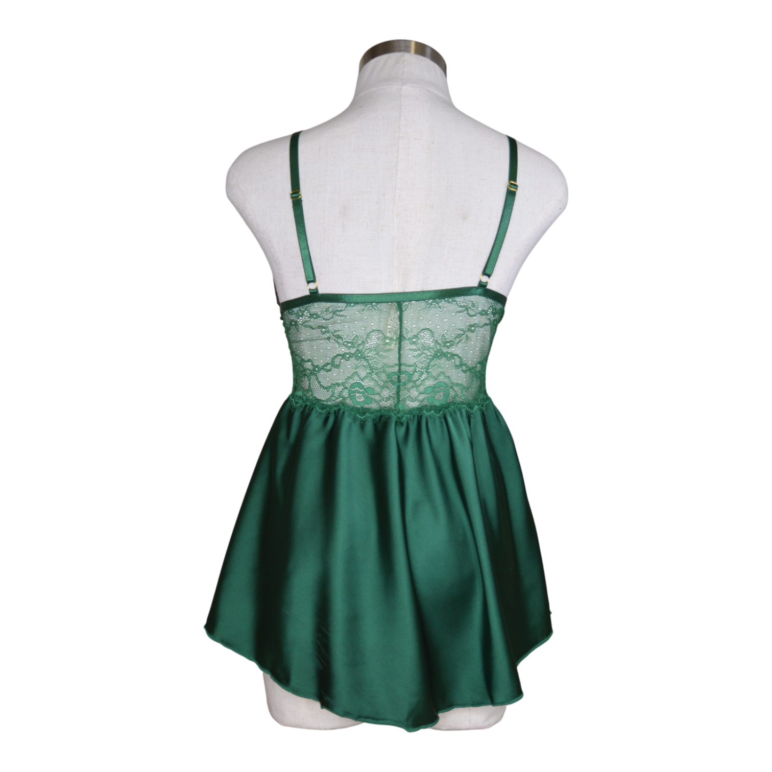 838 Chantilly Lace Chiffon Babydoll