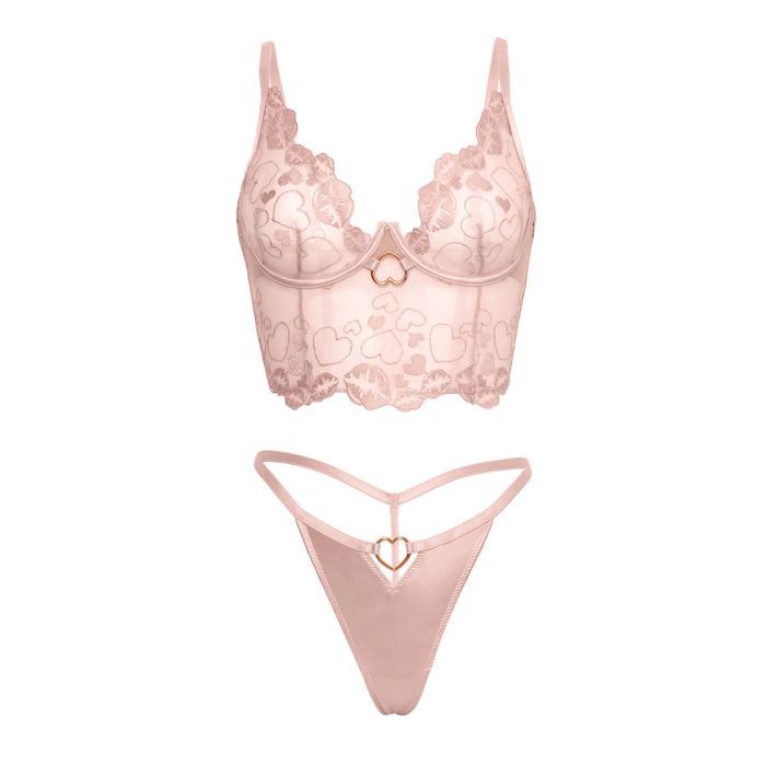 61108 Hearts & Lips Bustier Set