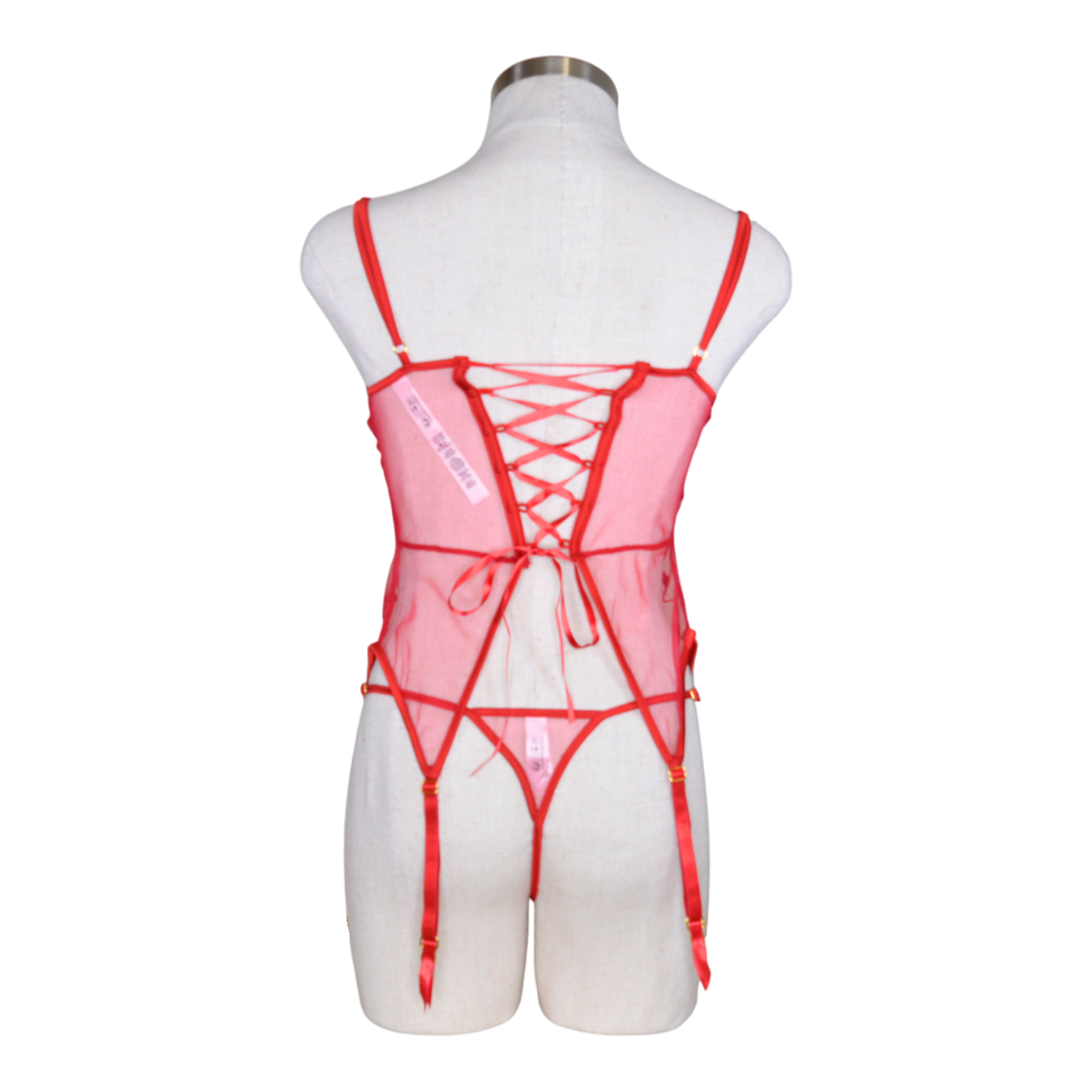 8964 Lace & Mesh Underwire Bustier