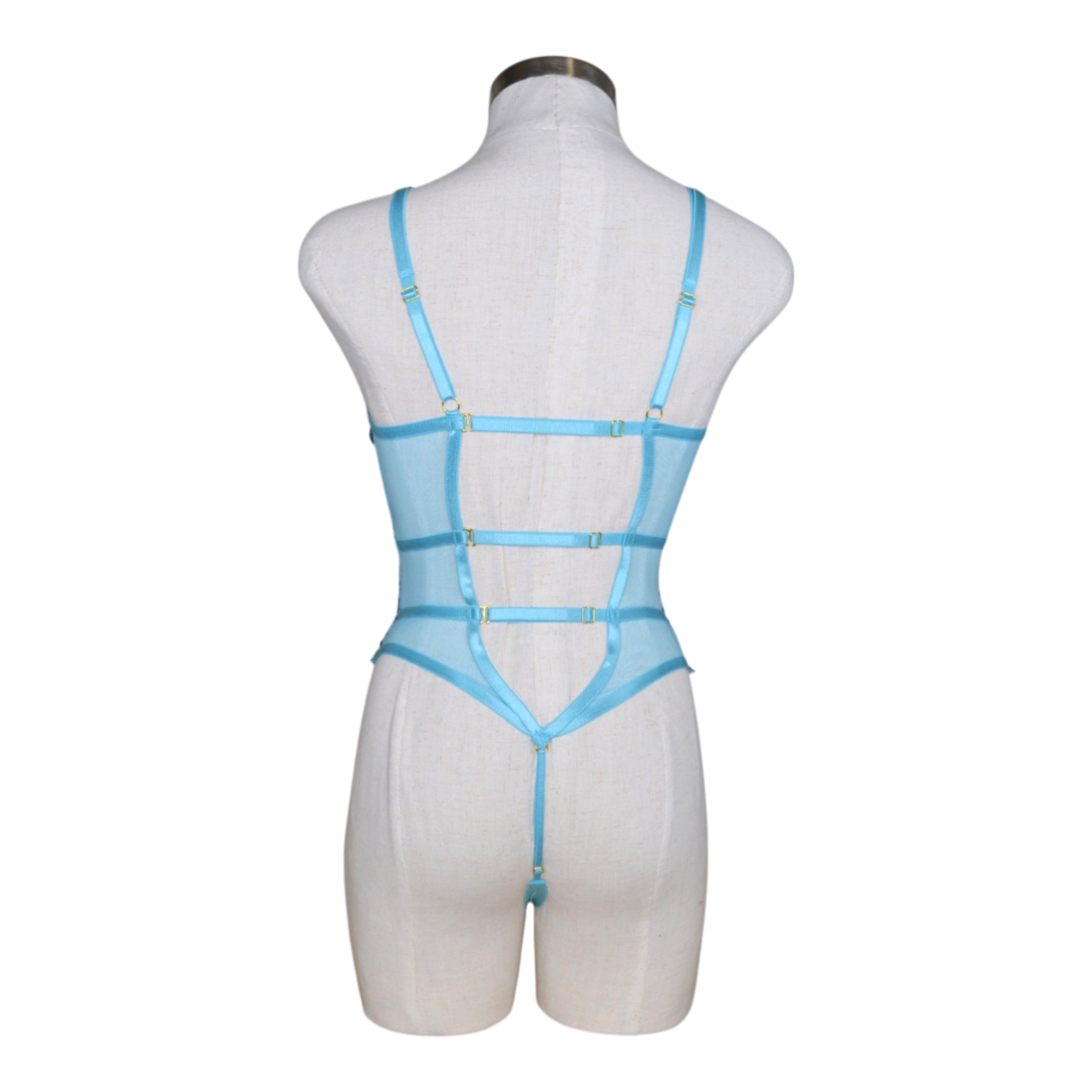 5212121 Strappy Embroidered Teddy
