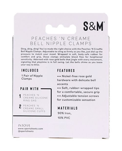 Sex & Mischief Peaches 'N Cream Bell Nipple Clamps