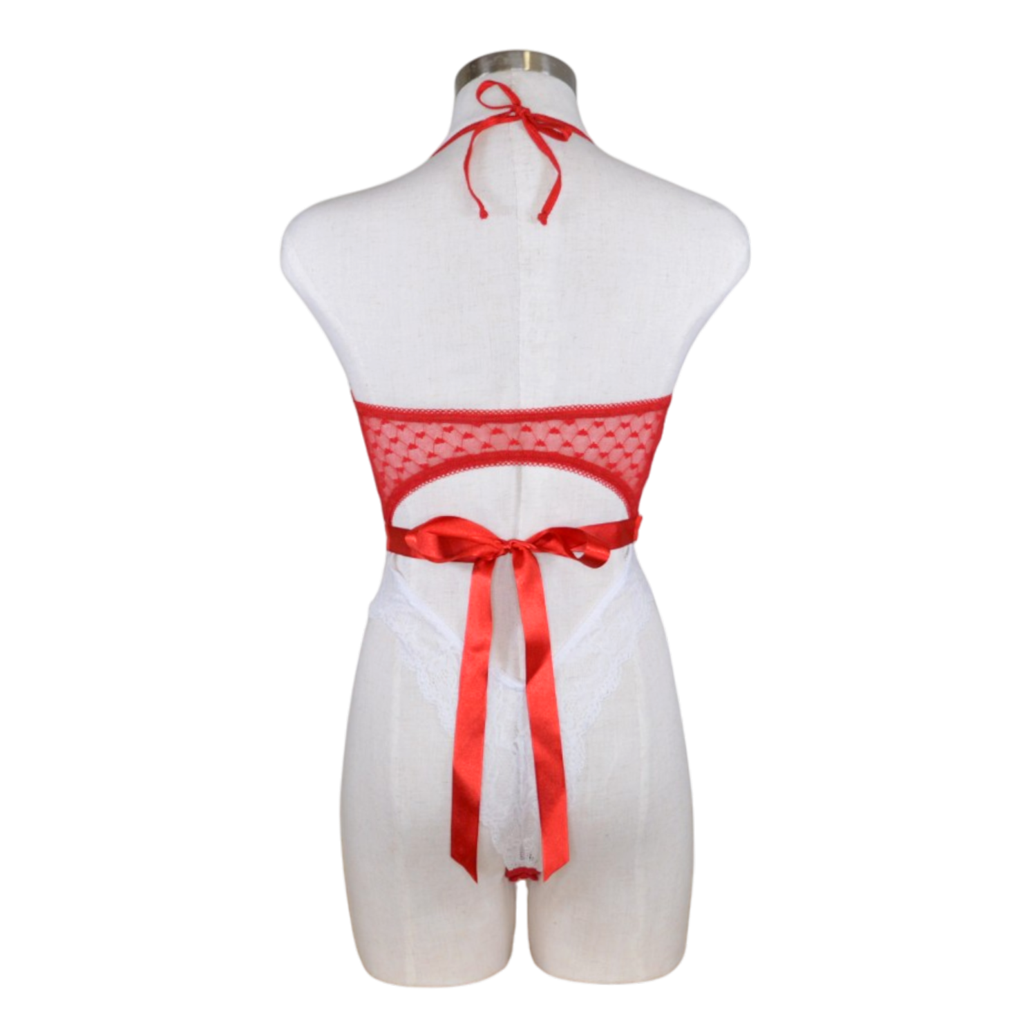 60070 Sheer Halter Nurse Teddy