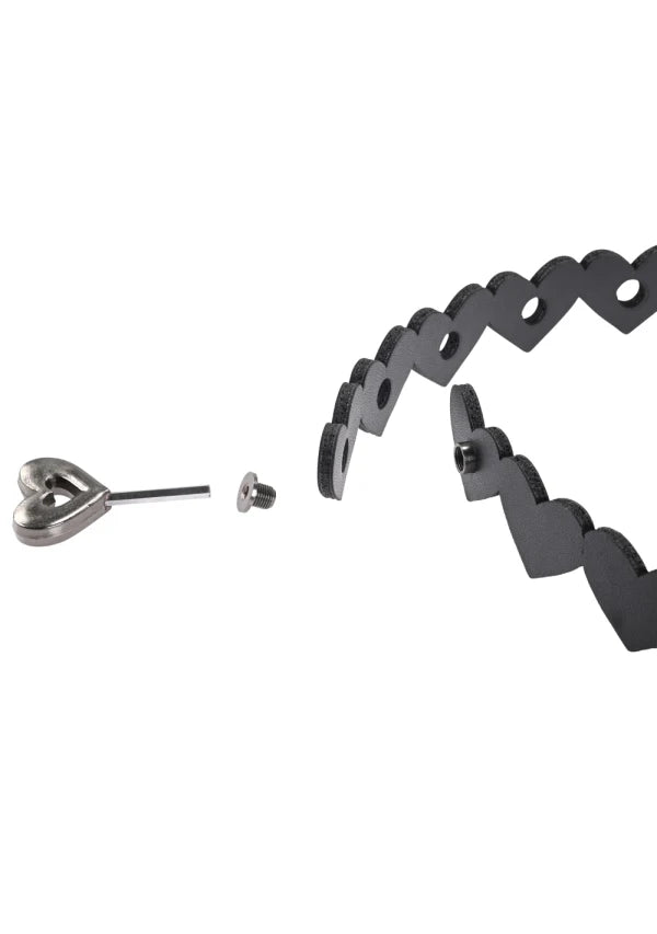 Sex & Mischief Heart Day Collar -Black