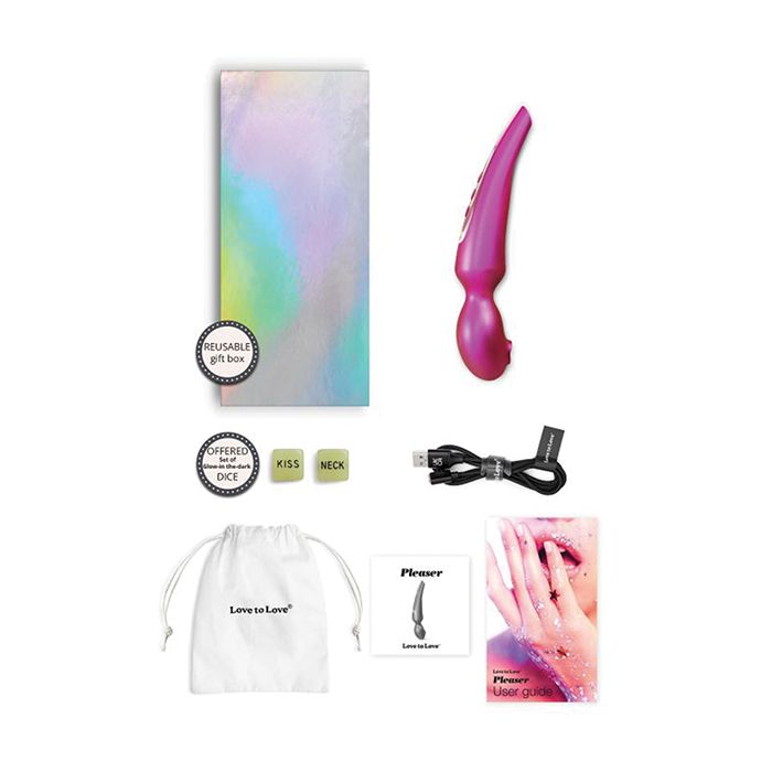 Love to Love Flapping Head Pleaser Wand - Iridescent Berry