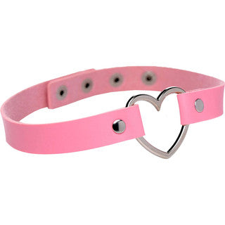 Master Series Heart Choker Necklace -Pink