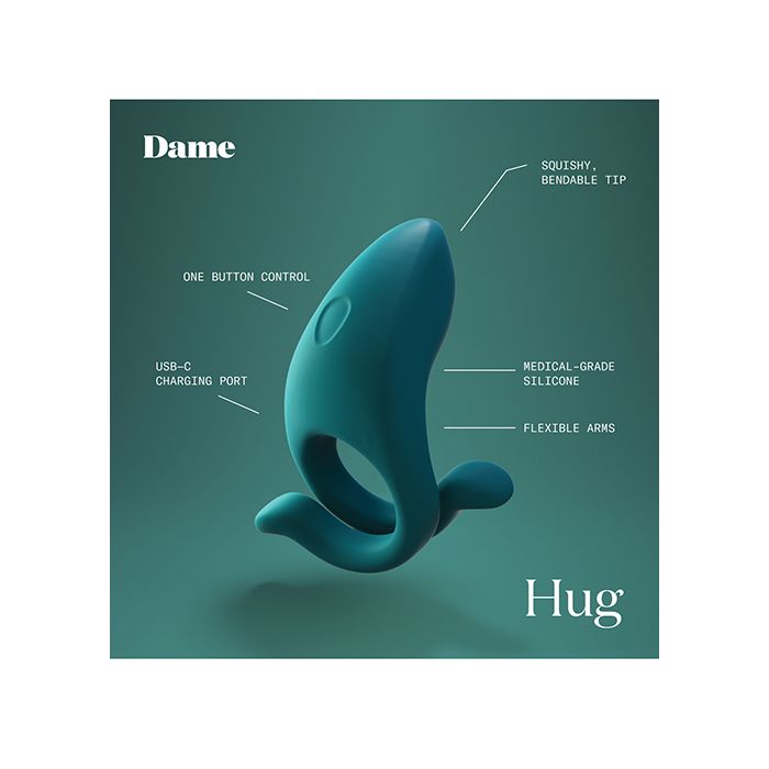 Dame Hug Vibrating Couples Ring