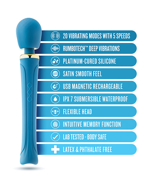 Blush Dianna Wand Massager Teal