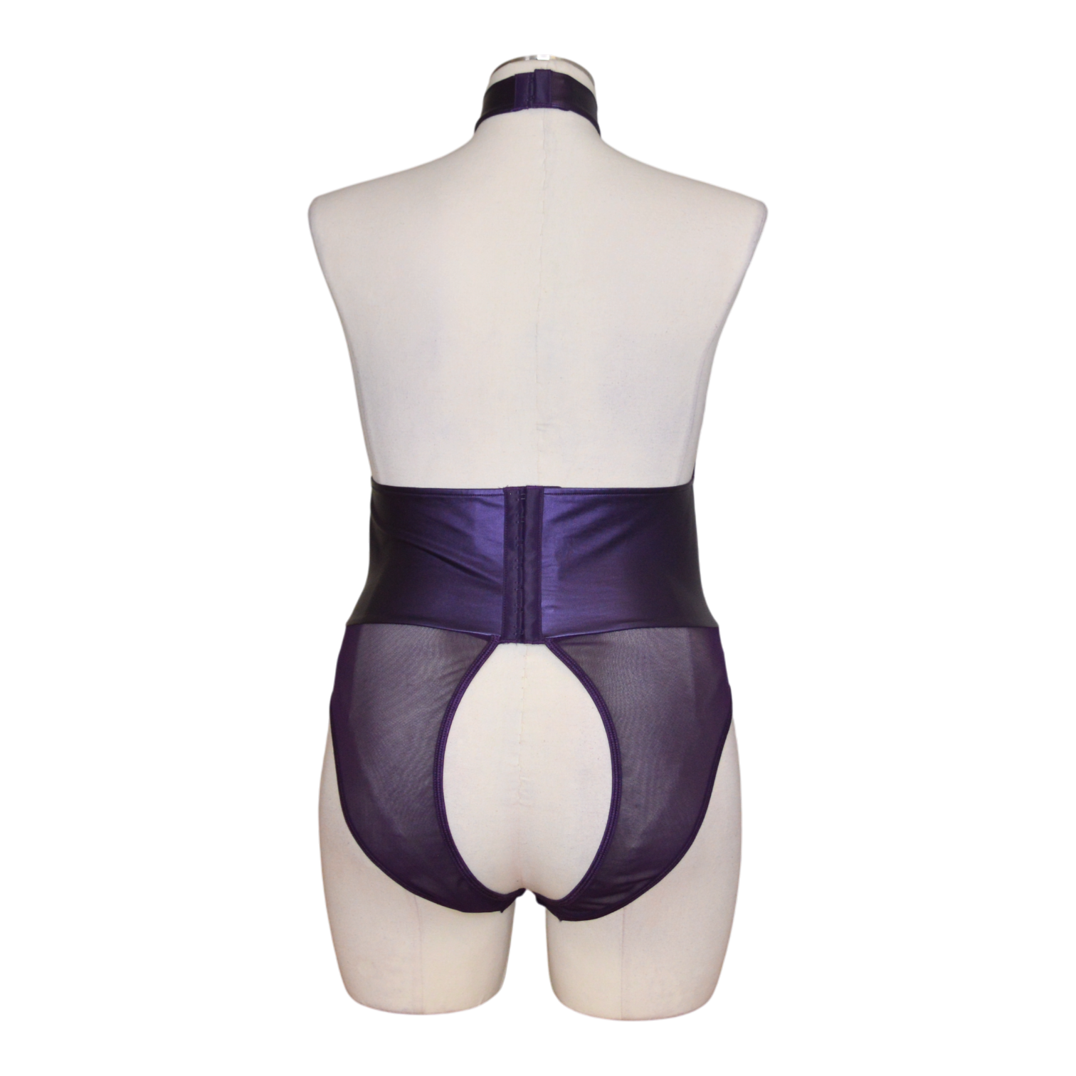 2525 Open Halter Teddy Mesh Wetlook