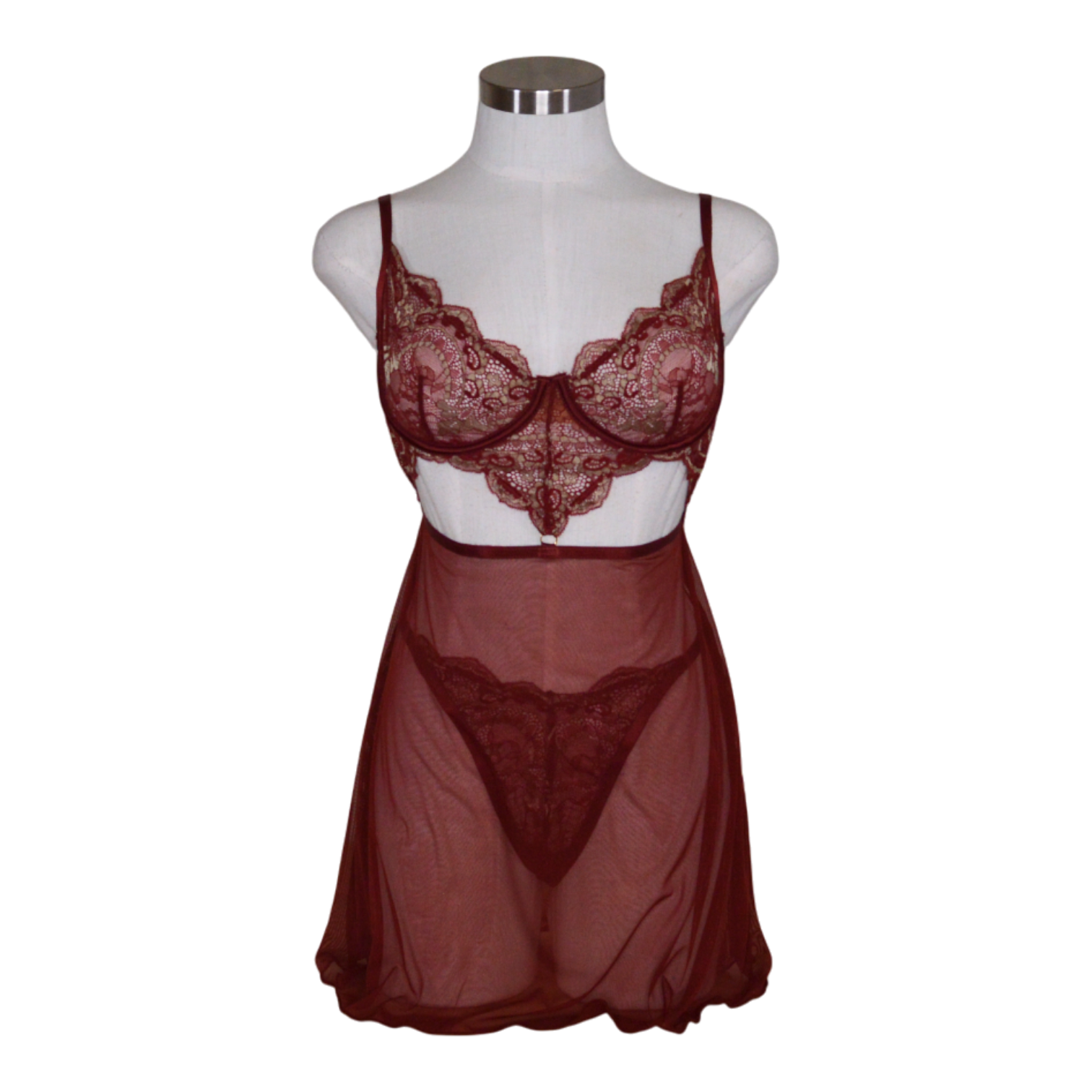 75063 Unlined Underwire Lace Babydoll