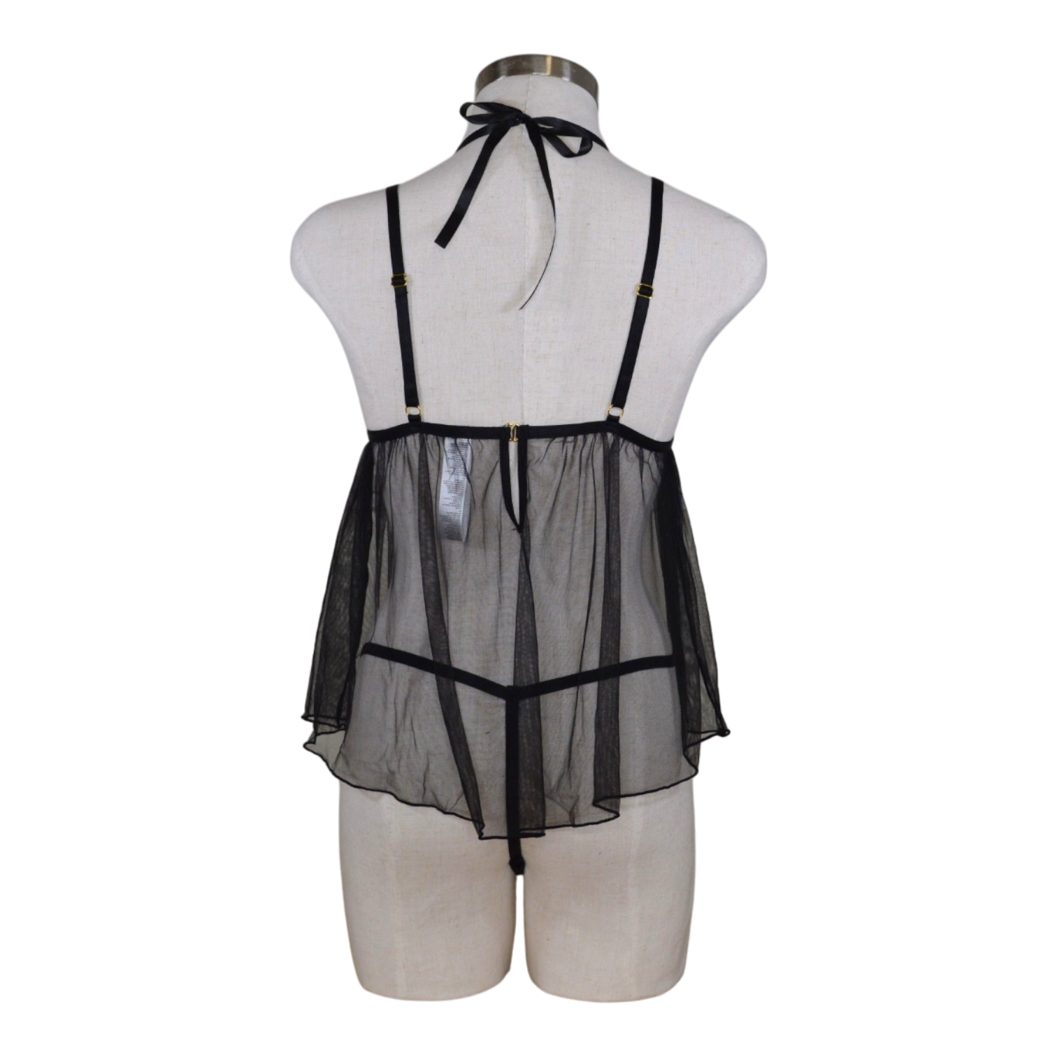 81681 Lace Trimmed Sheer Babydoll Set