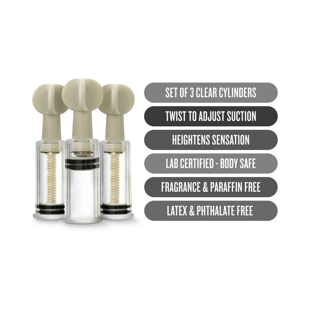 Temptasia Clitoris and Nipple Twist Suckers 3-Piece Set