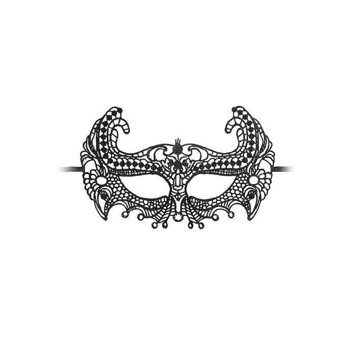Shots Ouch Black & White Lace Eye Mask