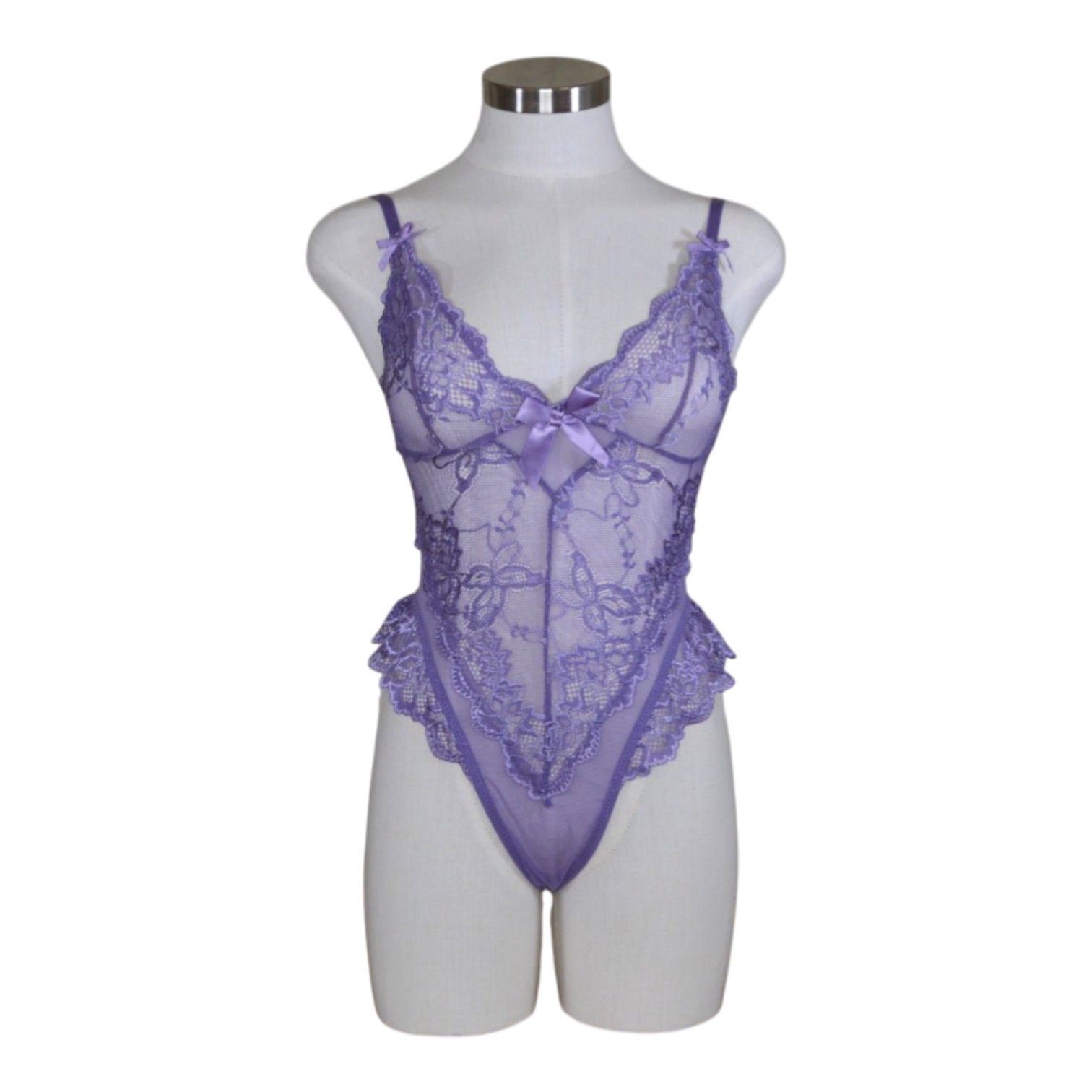10824 Sheer Lace Teddy