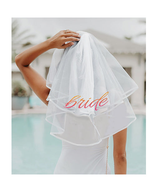 Glitterati Bride Veil Rose Gold/White