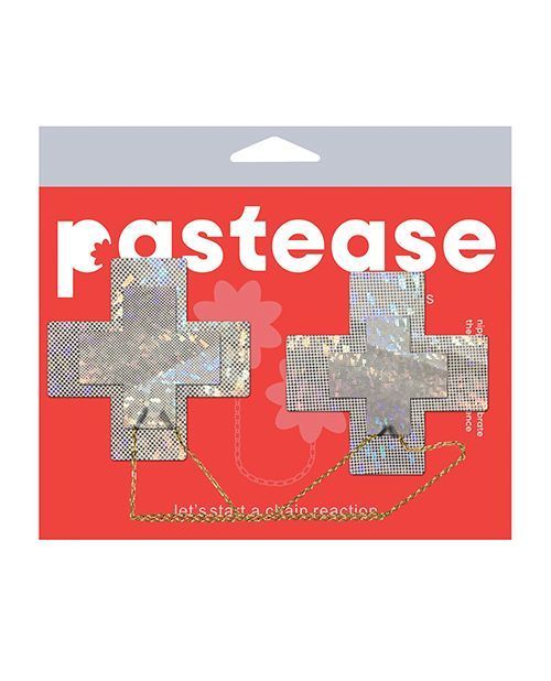 Pastease Premium Glitter Chains Disco Cross White