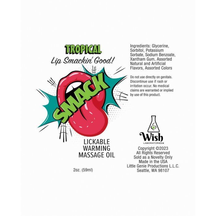 Smack Warming Massage Oil 2 oz