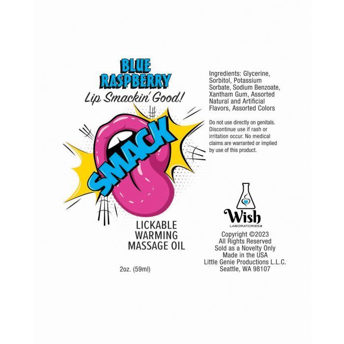 Smack Warming Massage Oil 2 oz