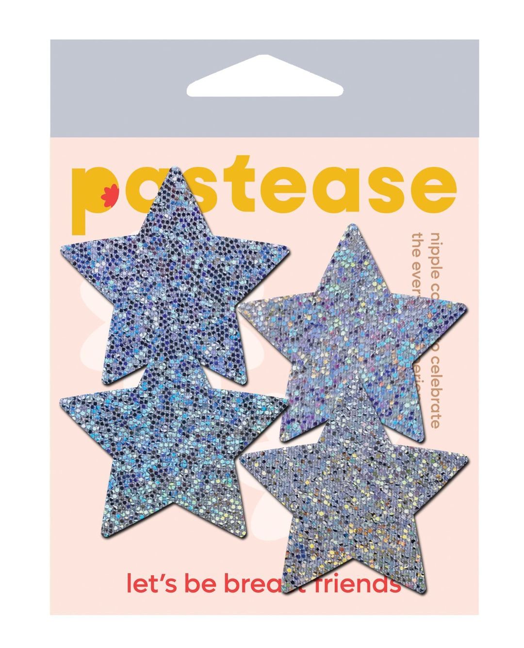 Pastease Petites Glitter Star Silver Pack of 4
