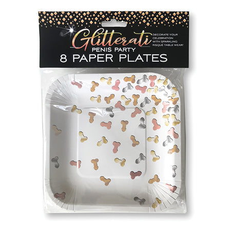 Glitterati Penis Party Plates - Pack of 8