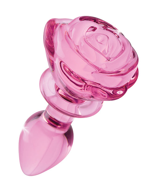 Booty Sparks Pink Rose Glass Anal Plug Booty Sparks Pink Rose Glass Anal Plug