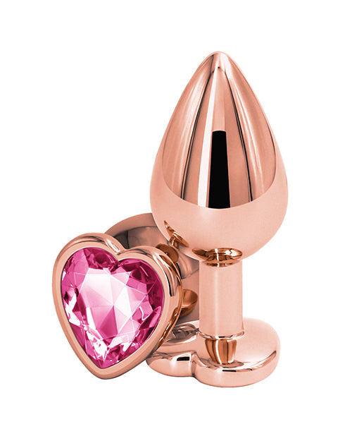 Rear Assets Rose Gold Heart Medium Plug