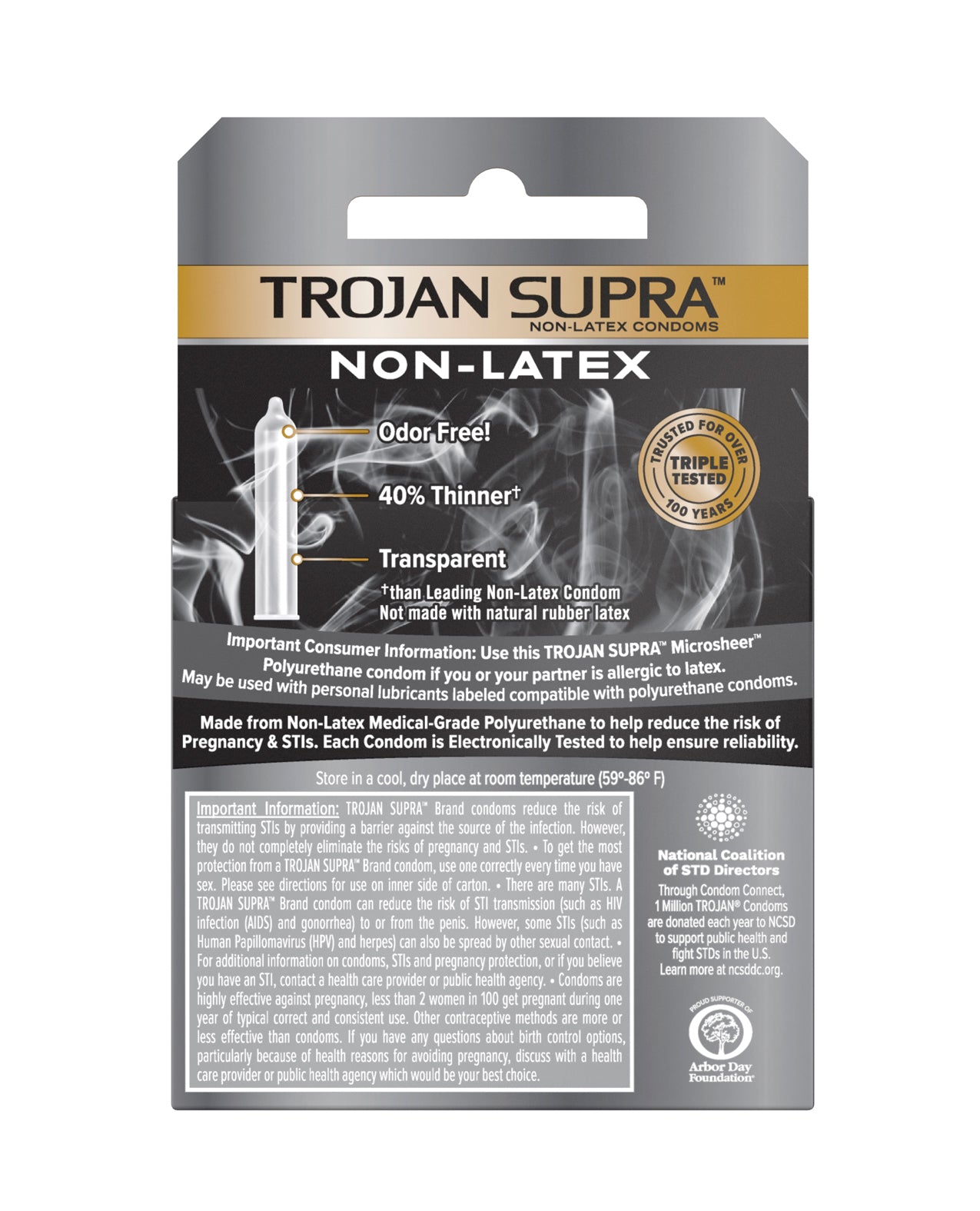 Trojan Supra Ultra-Thin Polyurethane Condoms